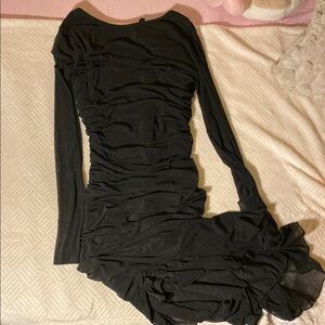 Elegant Black Long Sleeve Dress